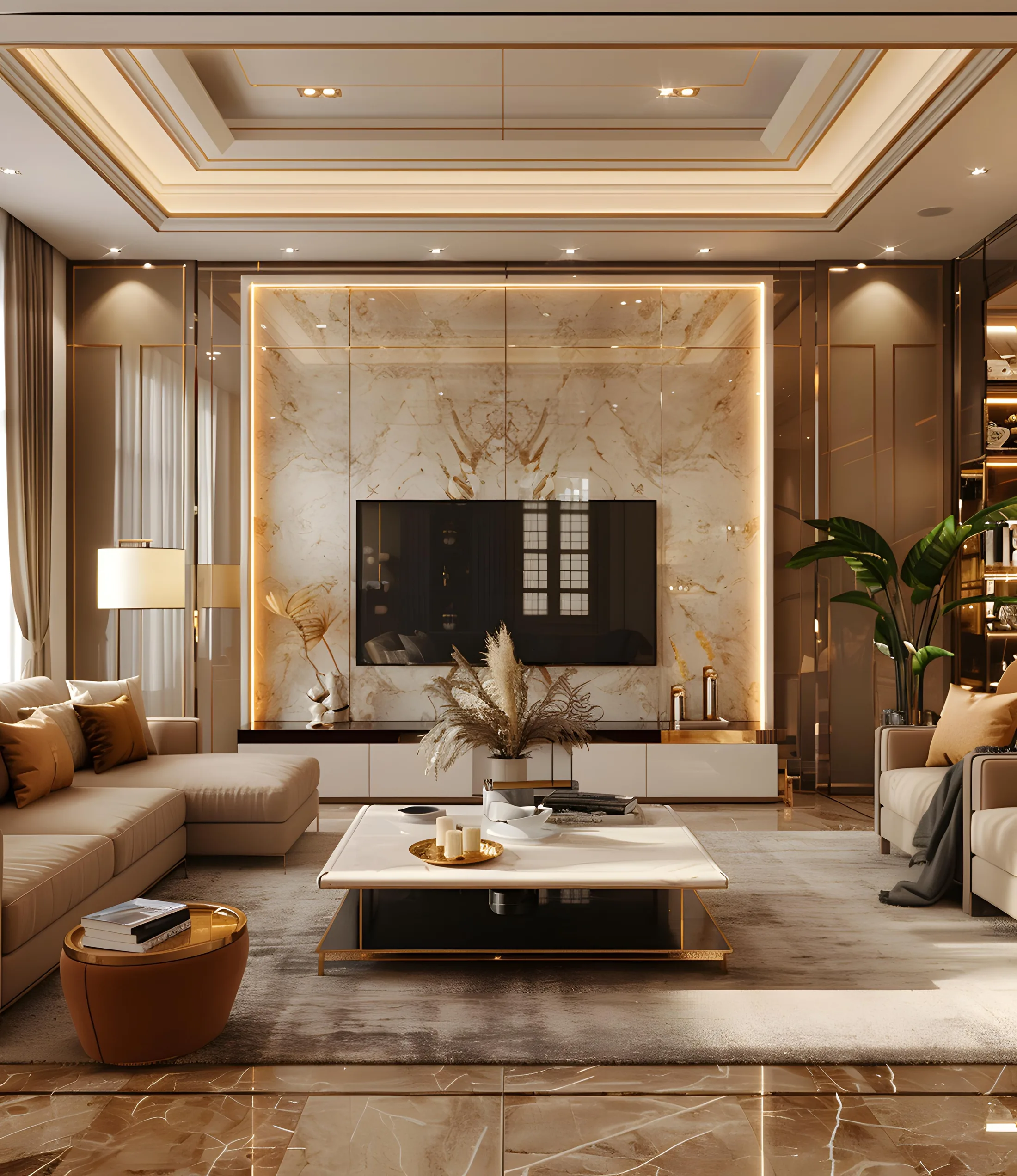 Luxurious living room interior at Pristine O2 World